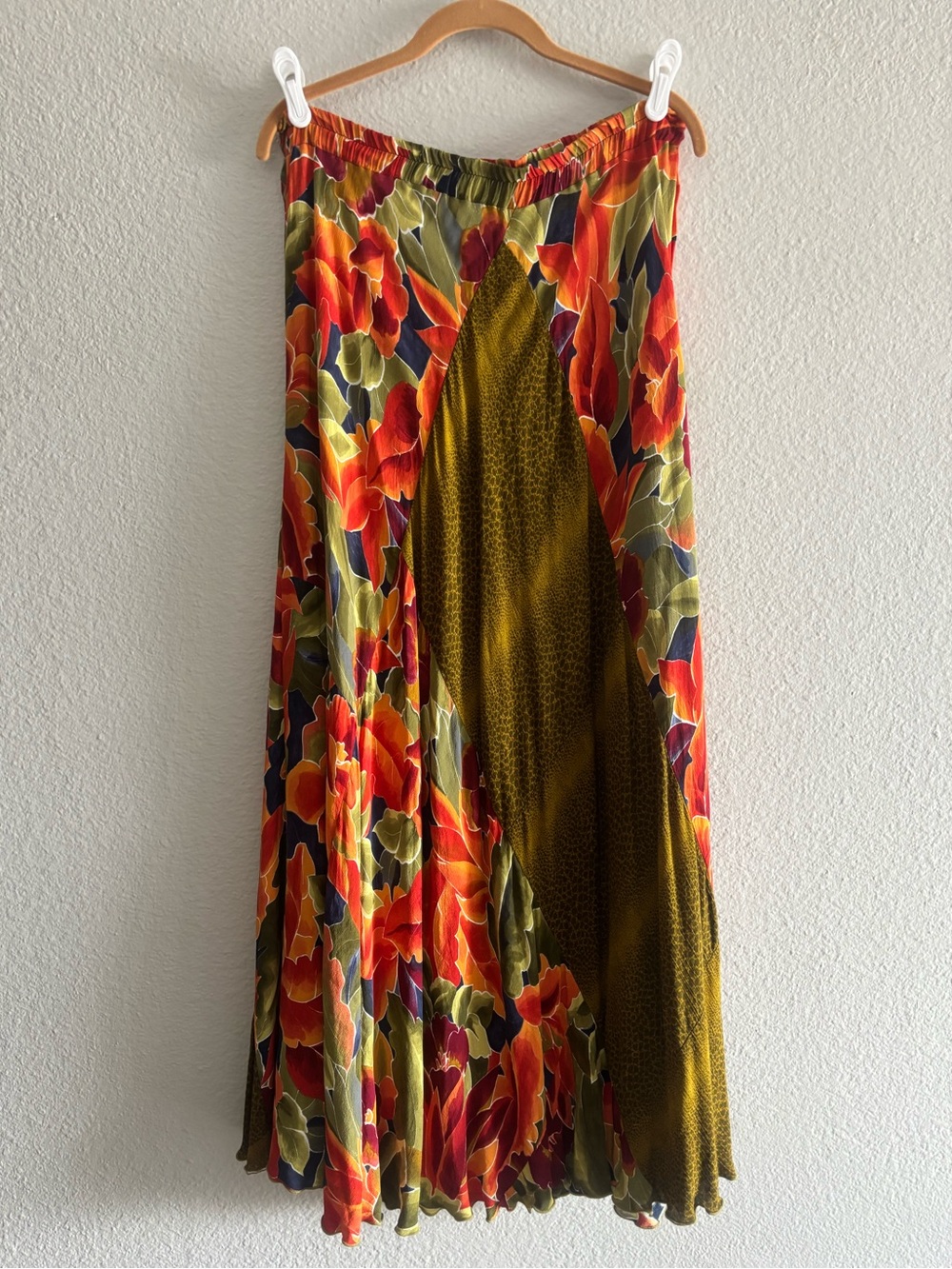 Vintage Magic of the Moon Maxi Patchwork Skirt L/XL